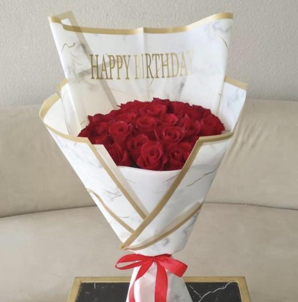 Personlized red roses Bouquet