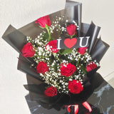 10 Red Roses Bouquet