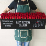 100 Red Roses in A long black box - calendar