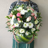 Assorted Flower Center Table Arrangement  - Centerpiece Fish bowl