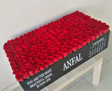 200 Red Roses in A Big long black box- Calendar