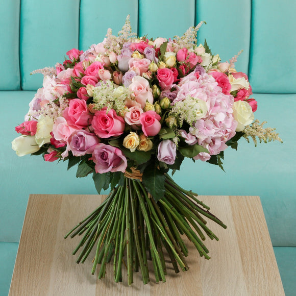 Assorted flowers Bouquet -  Hydrangea and roses bouquet