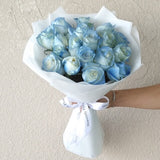 Blue roses bouquet