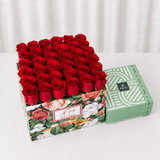 Deluxe 36 Red Roses Box with Patchi Chocolate