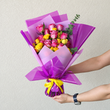 Assorted Purple and yellow bouquet