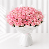 80 Pink Roses Bouquet