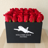 Deluxe Red Roses in a Box - welcome back