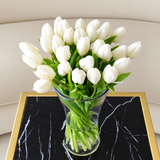 White tulips in a vase