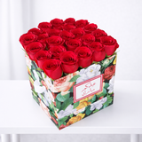 Red Roses in a Colorful Box - Eid