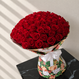 100 Roses Bouquet - Colorful Flowers
