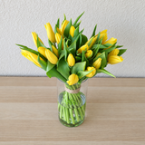 Yellow Tulips in A Vase