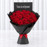 50 Red Roses Bouquet - personalized