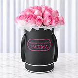 Black Round Box & Pink Roses