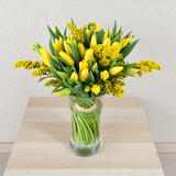 Yellow Tulips in A Vase
