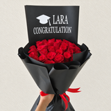 Personlized red roses Bouquet - 30 red roses