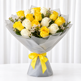 White and yellow roses Bouquet