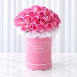 Pink Round Box - Pink Roses