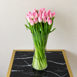 Pink Tulips in A Vase