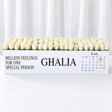 100 white Roses in A long box - white box