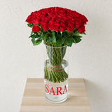 100 Red Roses In a vase