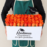 Orange Roses Box - Super Deluxe - Graduation