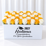 Yellow and white Roses box - Super deluxe