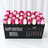 Assorted Roses box - Super deluxe - Calendar