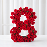 Number shaped roses box - Number 8