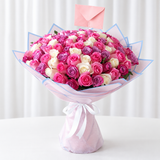 100 Assorted roses bouquet