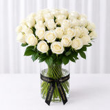 White Roses in A Vase