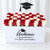 Red and white Roses box - Super deluxe