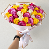 50 assorted roses bouquet