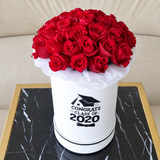 Red Roses Round box - Graduation