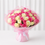 Pink & White Roses Bouquet