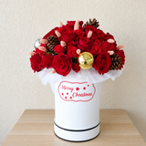 Merry Christmas Roses Box - Round