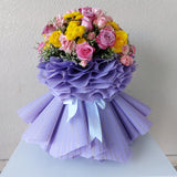 Assorted Purple Flowers Bouquet NEW