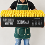 100 yellow Roses in A long box - Birthday