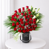 Luxury Red Roses & Lilies Arrangement