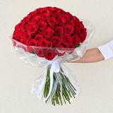 100 Red Roses Bouquet - 100 Roses Romantic Bouquet