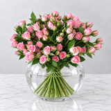 Baby rose in fish bowl - Pink
