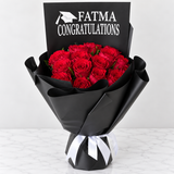 Personlized red roses Bouquet