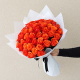 50 orange roses bouquet