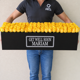 100 yellow Roses in A long box - Get Well Soon