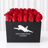 Deluxe Red Roses in a Box - welcome back