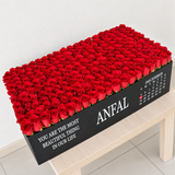200 Red Roses in A Big long black box- Calendar
