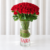 100 Red Roses In a vase