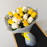White and yellow roses Bouquet