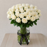 White Roses in A Vase