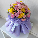 Assorted Purple Flowers Bouquet NEW