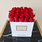 White Roses Box - Red Roses ( New Year )